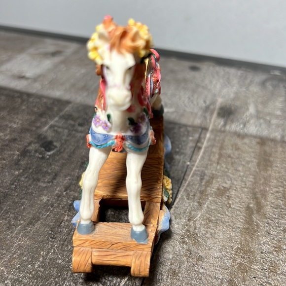 Vintage Resin Floral Designed Rocking Horse - Picture 4 of 5
